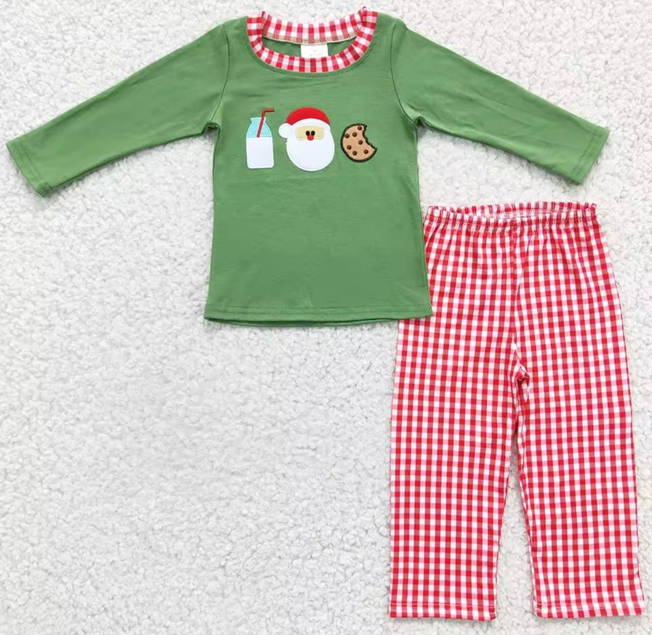 PRE-ORDER! Boys Santa Cookies & Milk set