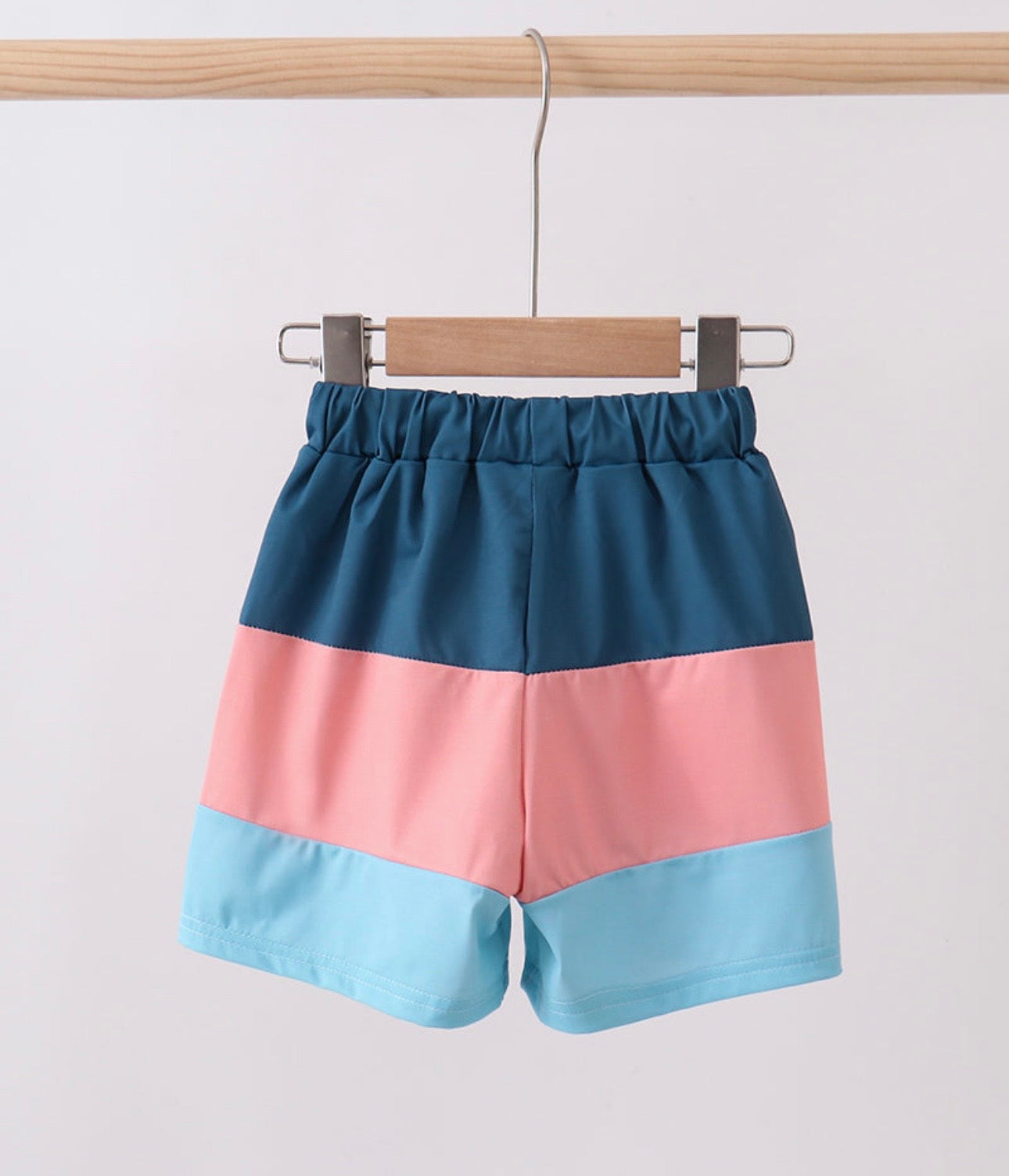 Shark Embroidery Swim Trunks