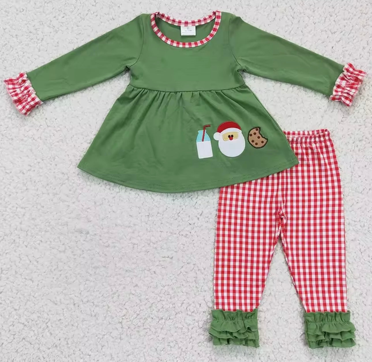 PRE-ORDER! Girls Santa Milk & Cookies set