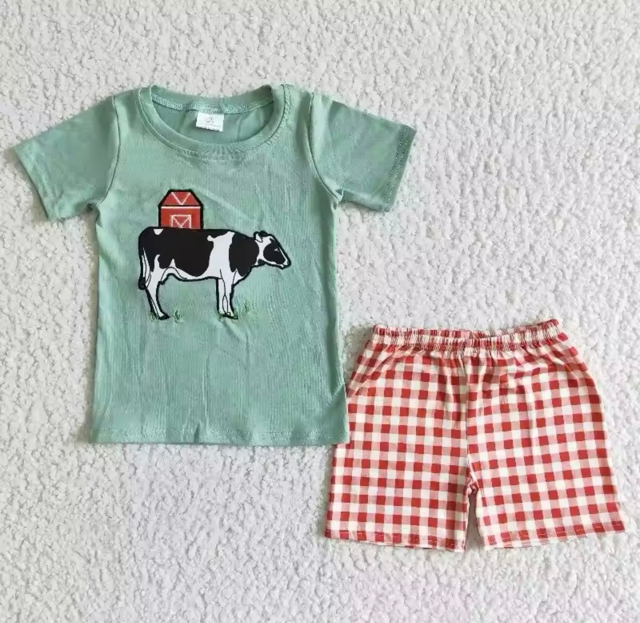 PRE-ORDER! Cow Shirt and Shorts Set