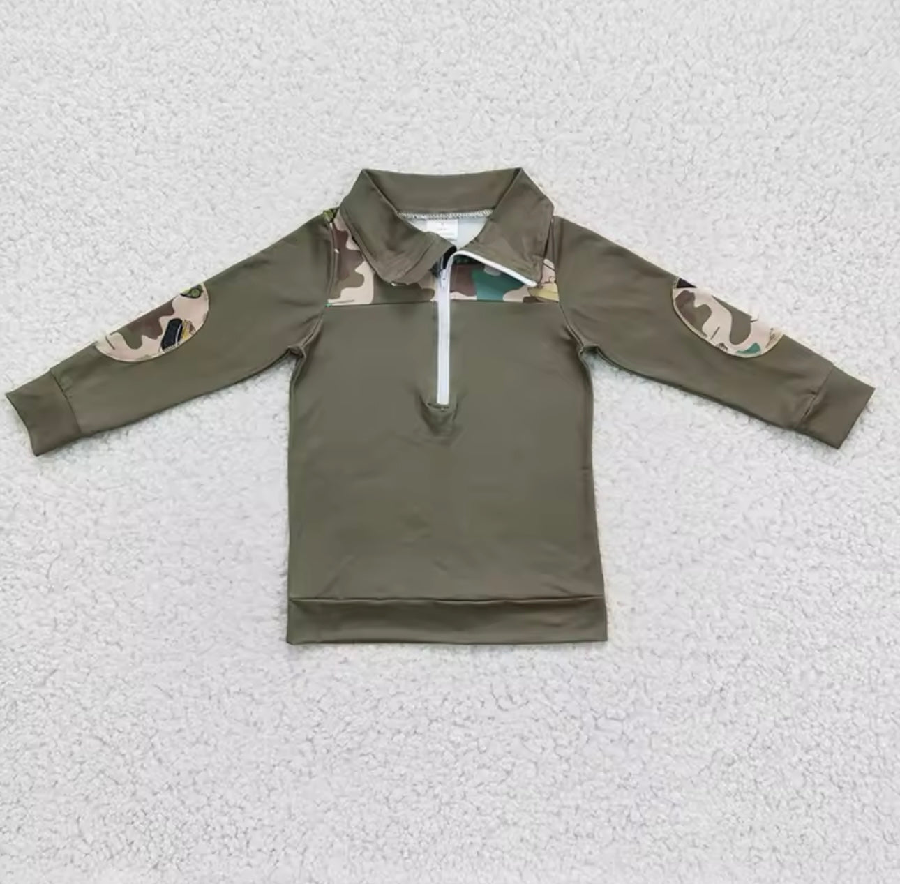 BOYS Dark Green/Camo/Army Trucks Pullover